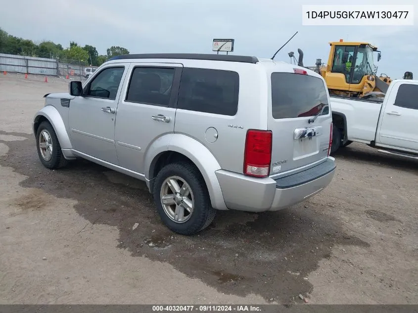 2010 Dodge Nitro Sxt VIN: 1D4PU5GK7AW130477 Lot: 40320477