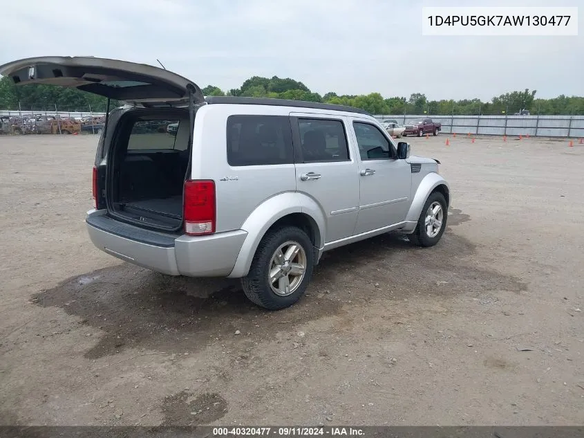 2010 Dodge Nitro Sxt VIN: 1D4PU5GK7AW130477 Lot: 40320477