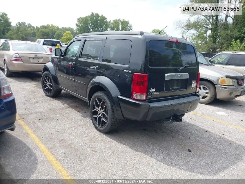 2010 Dodge Nitro Shock VIN: 1D4PU7GX7AW163566 Lot: 40322091