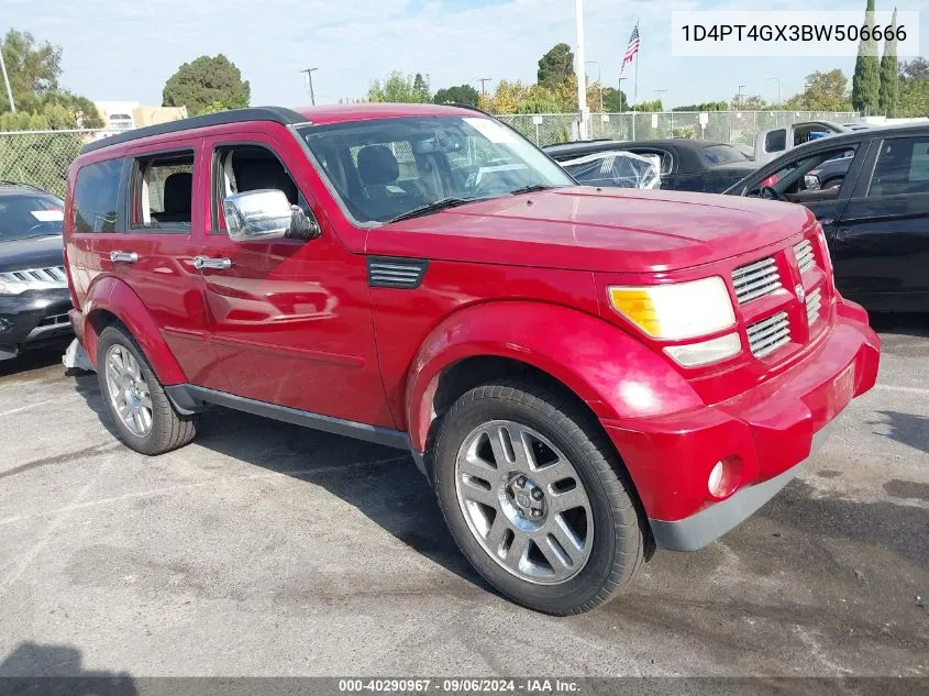 2011 Dodge Nitro Heat VIN: 1D4PT4GX3BW506666 Lot: 40290967