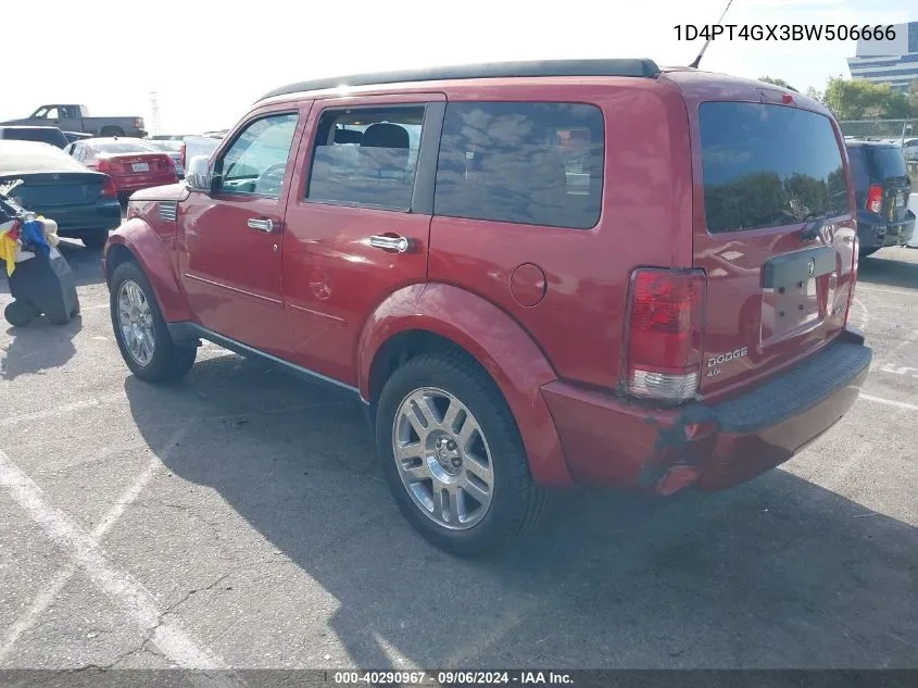 2011 Dodge Nitro Heat VIN: 1D4PT4GX3BW506666 Lot: 40290967