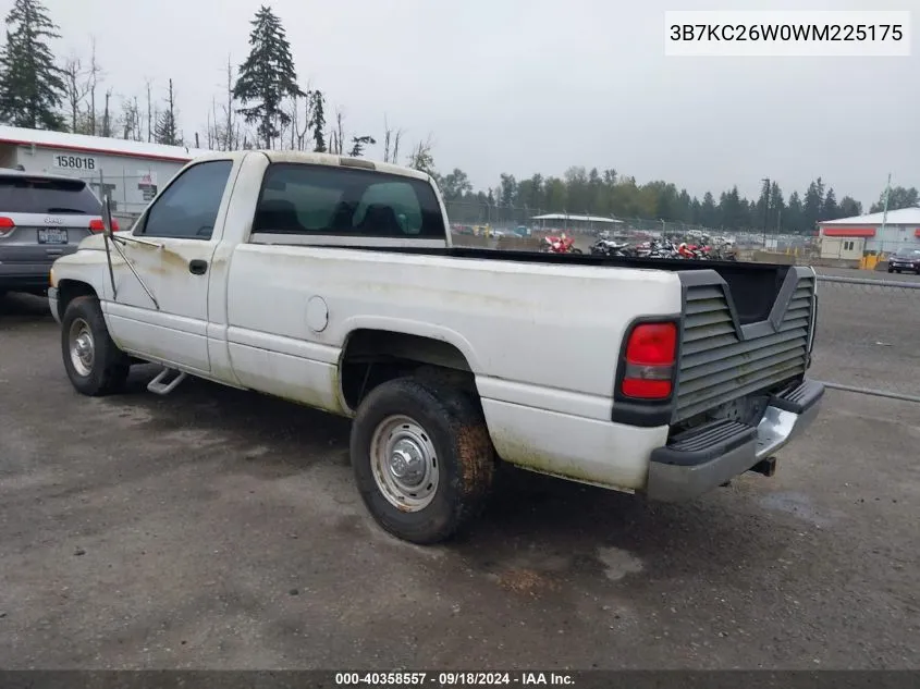 1998 Dodge Ram 2500 VIN: 3B7KC26W0WM225175 Lot: 40358557