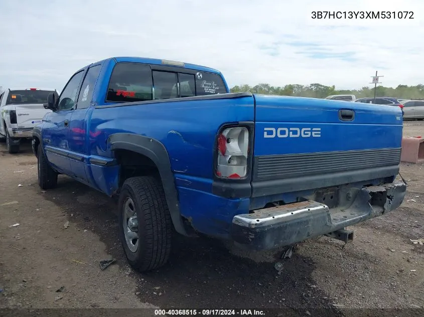 1999 Dodge Ram 1500 St VIN: 3B7HC13Y3XM531072 Lot: 40368515