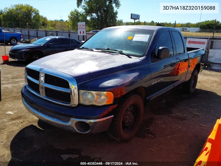 2002 Dodge Ram 1500 St VIN: 3D7HA18Z32G159088 Lot: 40353446