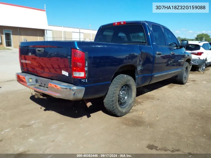 2002 Dodge Ram 1500 St VIN: 3D7HA18Z32G159088 Lot: 40353446