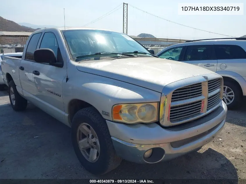 2003 Dodge Ram 1500 Slt/Laramie/St VIN: 1D7HA18DX3S340719 Lot: 40343879