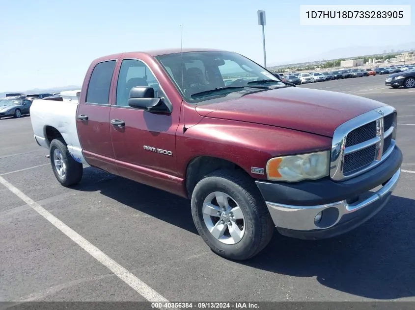 2003 Dodge Ram 1500 Slt/Laramie/St VIN: 1D7HU18D73S283905 Lot: 40356384