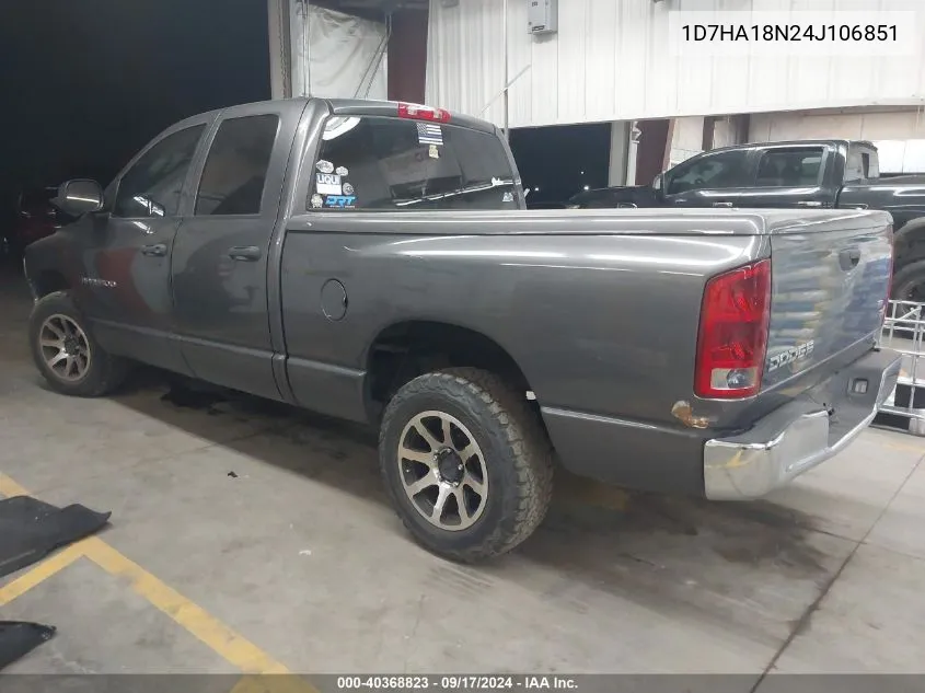 2004 Dodge Ram 1500 Slt/Laramie VIN: 1D7HA18N24J106851 Lot: 40368823