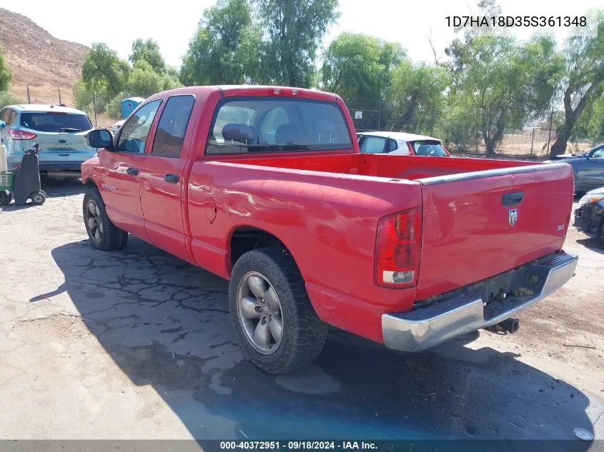 2005 Dodge Ram 1500 Slt/Laramie VIN: 1D7HA18D35S361348 Lot: 40372951