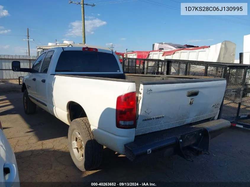 2006 Dodge Ram 2500 Slt/Sport VIN: 1D7KS28C06J130995 Lot: 40263652