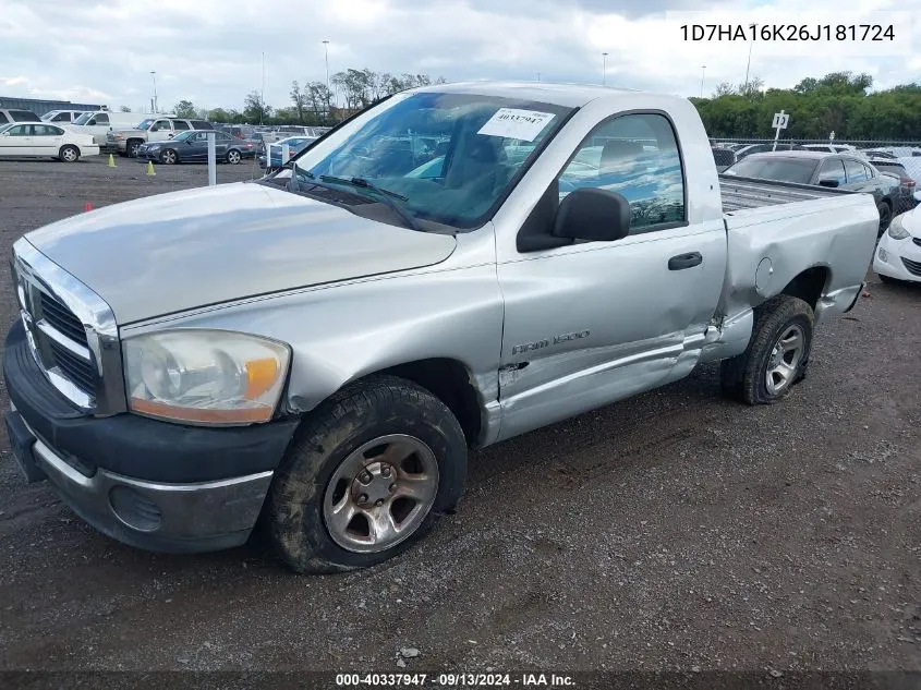 1D7HA16K26J181724 2006 Dodge Ram 1500 St