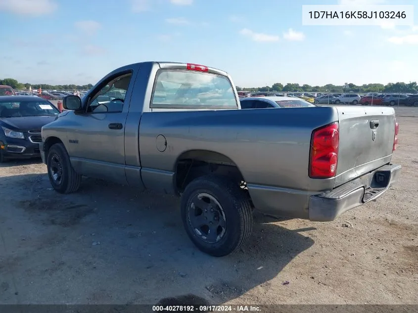 1D7HA16K58J103246 2008 Dodge Ram 1500 St/Sxt