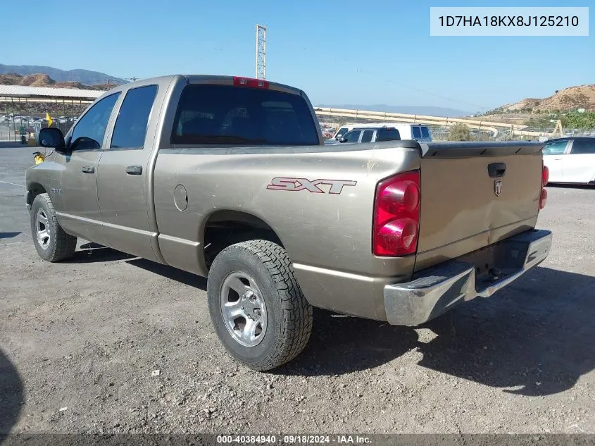 2008 Dodge Ram 1500 St VIN: 1D7HA18KX8J125210 Lot: 40384940