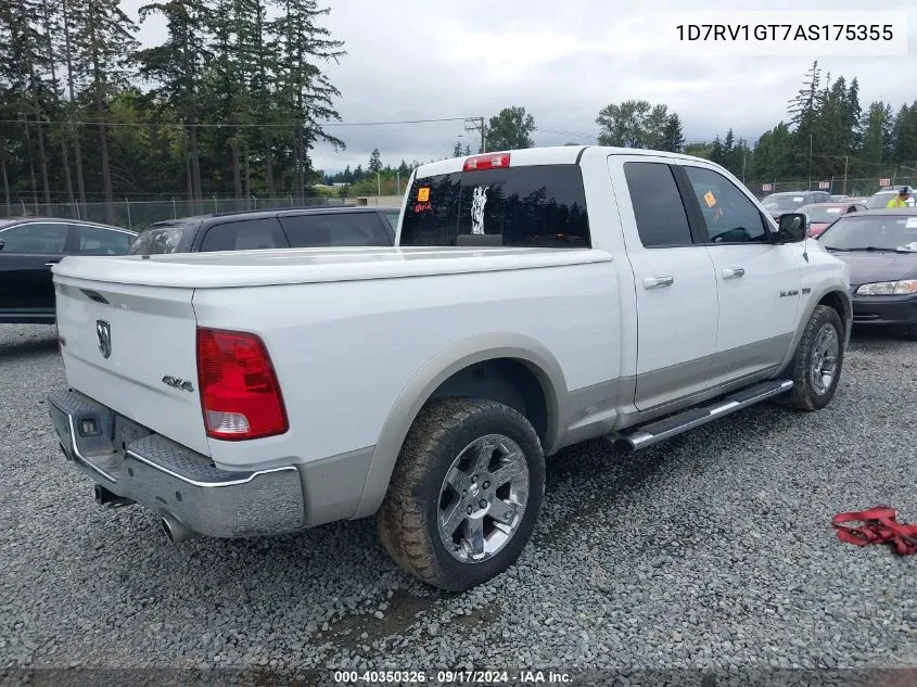 2010 Dodge Ram 1500 Laramie VIN: 1D7RV1GT7AS175355 Lot: 40350326