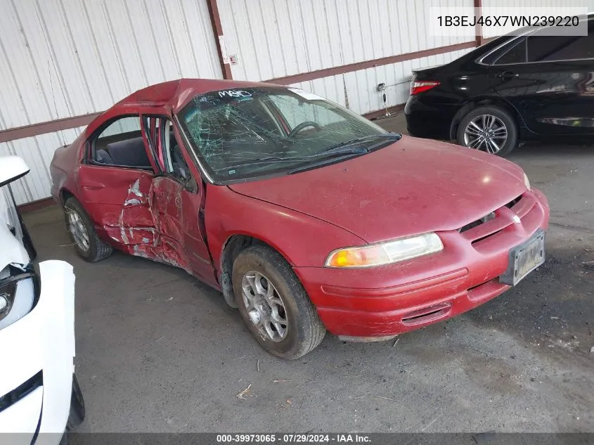 1998 Dodge Stratus VIN: 1B3EJ46X7WN239220 Lot: 39973065