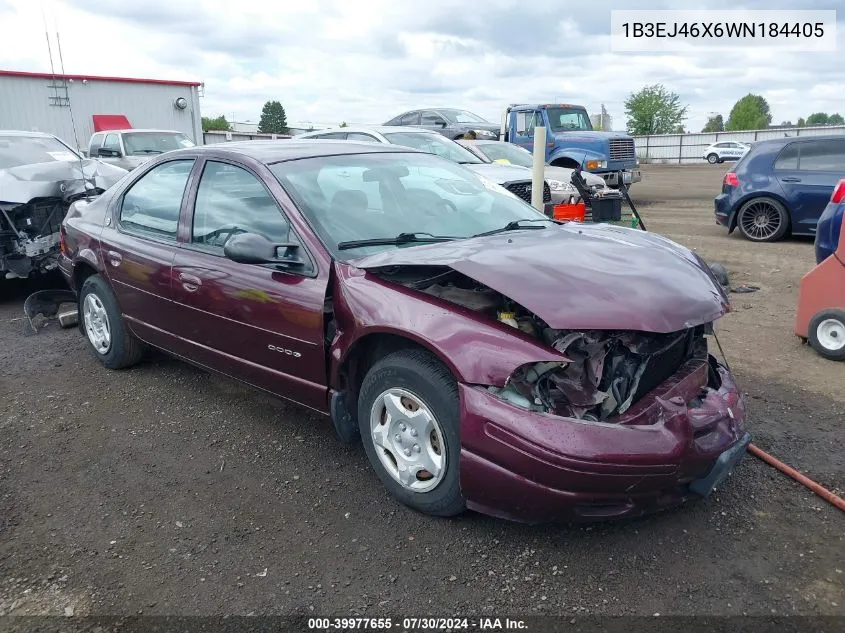 1998 Dodge Stratus VIN: 1B3EJ46X6WN184405 Lot: 39977655