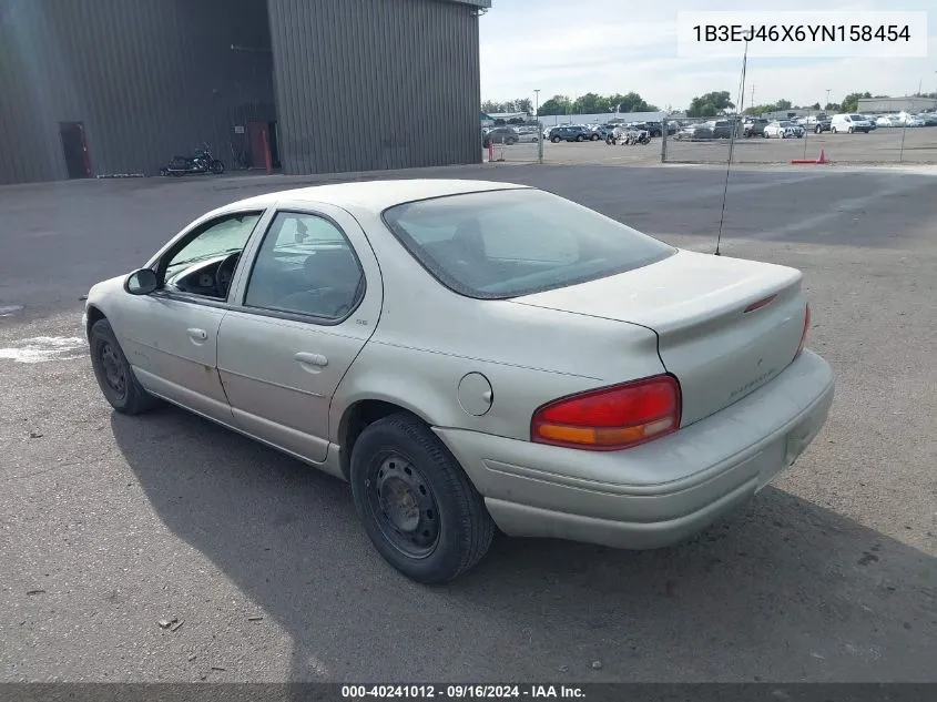 2000 Dodge Stratus Se VIN: 1B3EJ46X6YN158454 Lot: 40241012