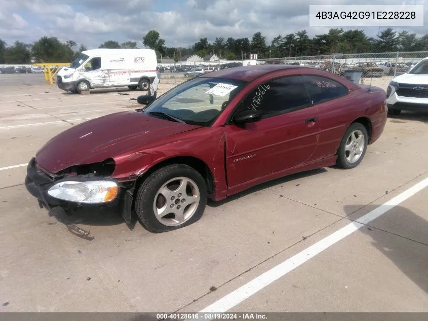 2001 Dodge Stratus Se VIN: 4B3AG42G91E228228 Lot: 40128616