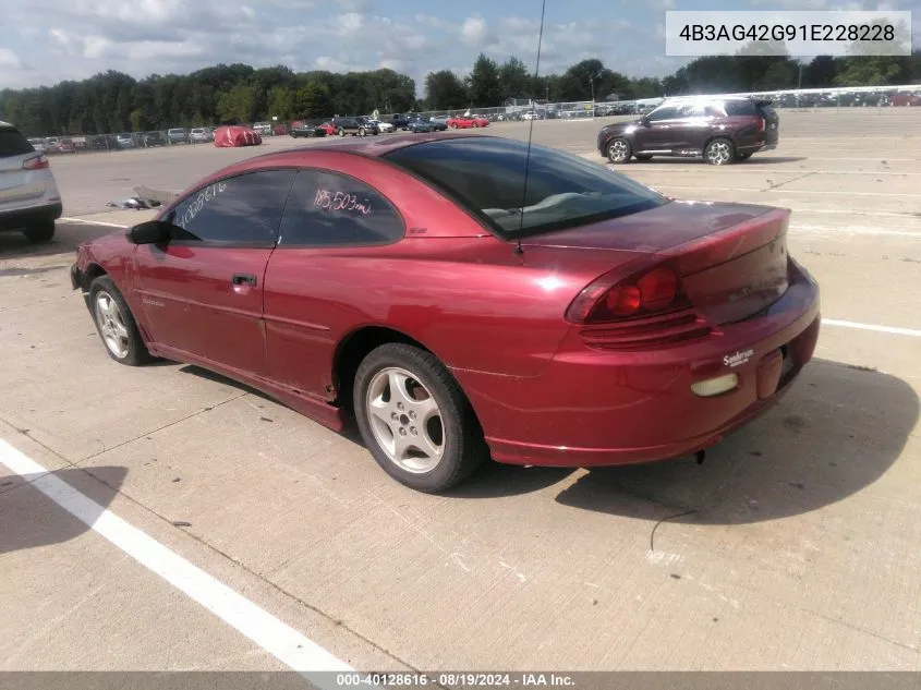 2001 Dodge Stratus Se VIN: 4B3AG42G91E228228 Lot: 40128616