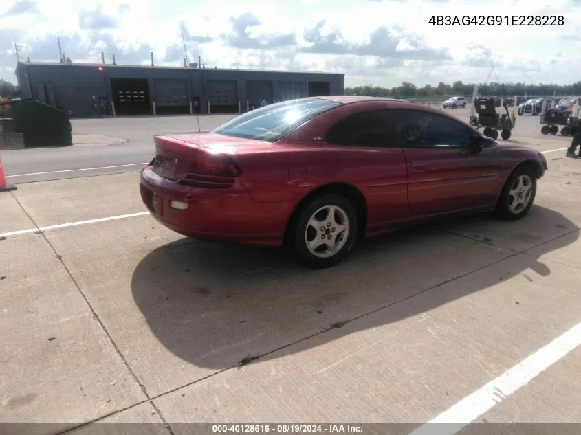 2001 Dodge Stratus Se VIN: 4B3AG42G91E228228 Lot: 40128616