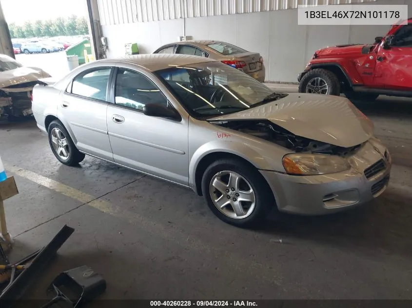 2002 Dodge Stratus Se Plus VIN: 1B3EL46X72N101178 Lot: 40260228