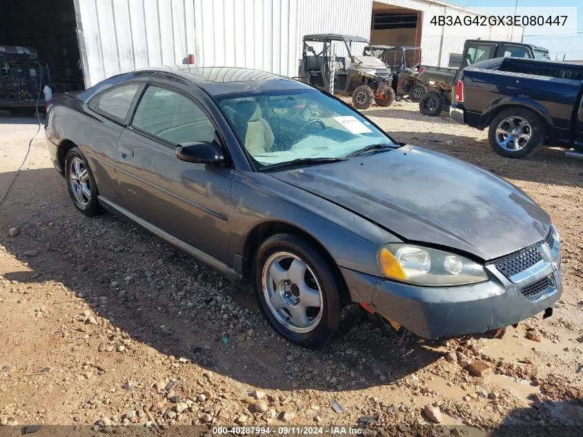 2003 Dodge Stratus Se VIN: 4B3AG42GX3E080447 Lot: 40287994