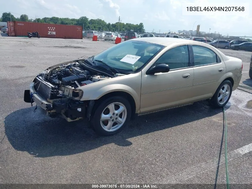 2004 Dodge Stratus Sxt VIN: 1B3EL46X94N207568 Lot: 39973075