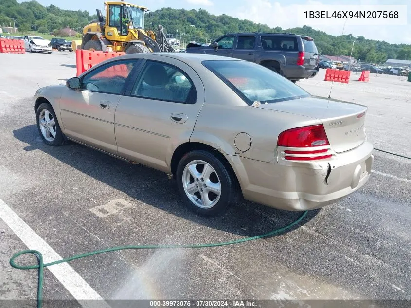 2004 Dodge Stratus Sxt VIN: 1B3EL46X94N207568 Lot: 39973075