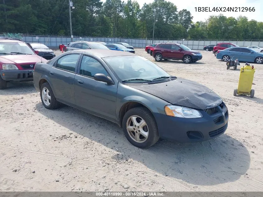 2004 Dodge Stratus Sxt VIN: 1B3EL46X24N212966 Lot: 40118990