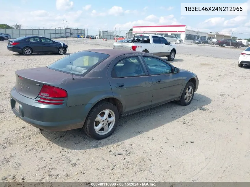 2004 Dodge Stratus Sxt VIN: 1B3EL46X24N212966 Lot: 40118990