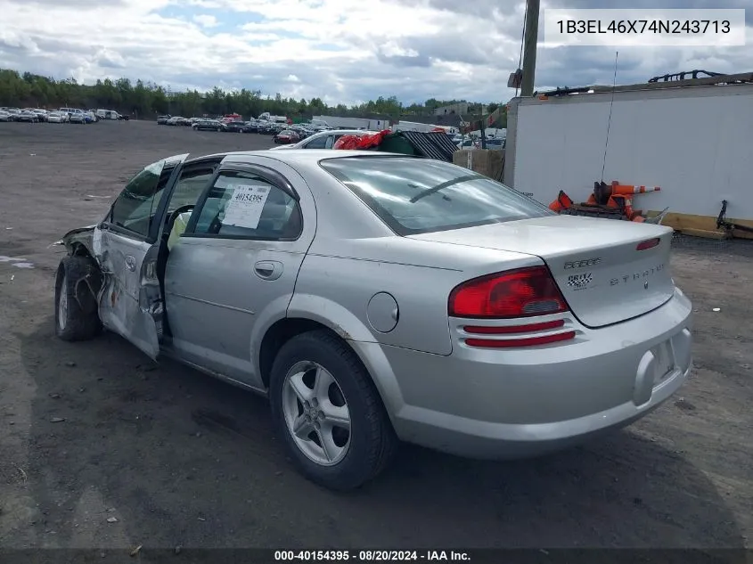 2004 Dodge Stratus Sxt VIN: 1B3EL46X74N243713 Lot: 40154395