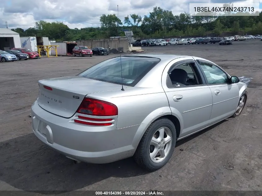 2004 Dodge Stratus Sxt VIN: 1B3EL46X74N243713 Lot: 40154395