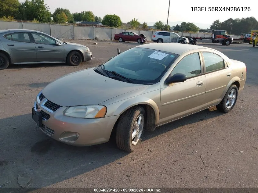 2004 Dodge Stratus Es VIN: 1B3EL56RX4N286126 Lot: 40291428