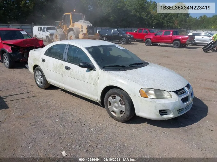 2004 Dodge Stratus Se VIN: 1B3EL36X34N223419 Lot: 40296494