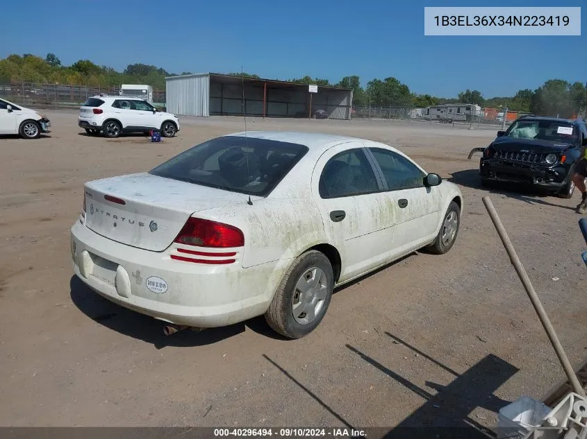 2004 Dodge Stratus Se VIN: 1B3EL36X34N223419 Lot: 40296494