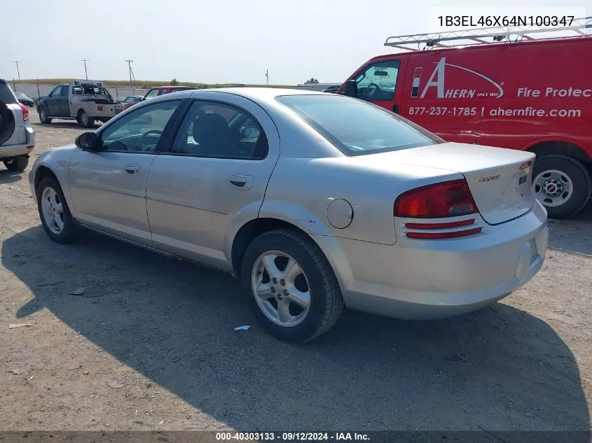 2004 Dodge Stratus Sxt VIN: 1B3EL46X64N100347 Lot: 40303133