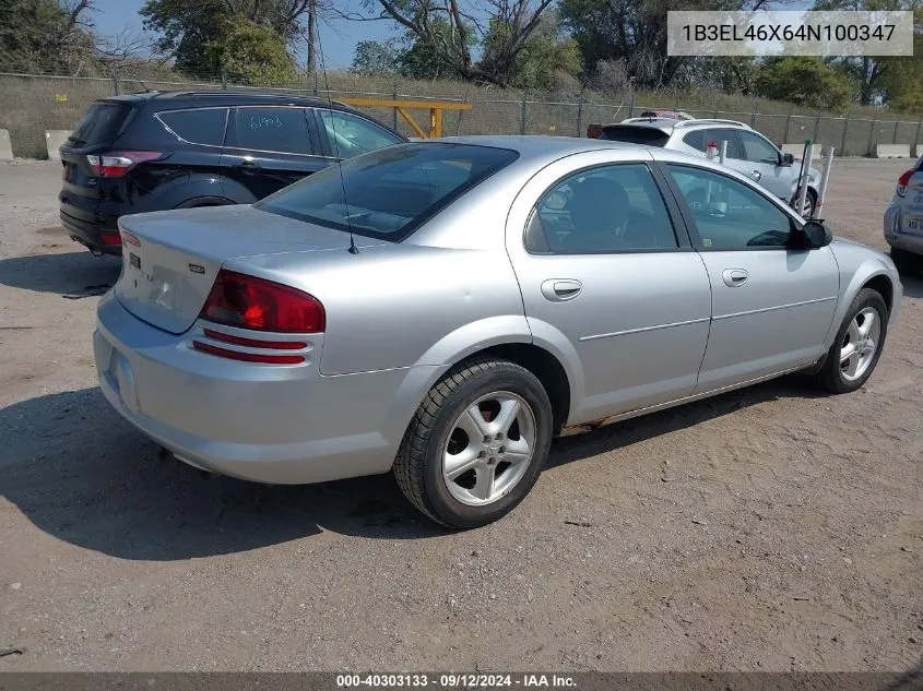 2004 Dodge Stratus Sxt VIN: 1B3EL46X64N100347 Lot: 40303133