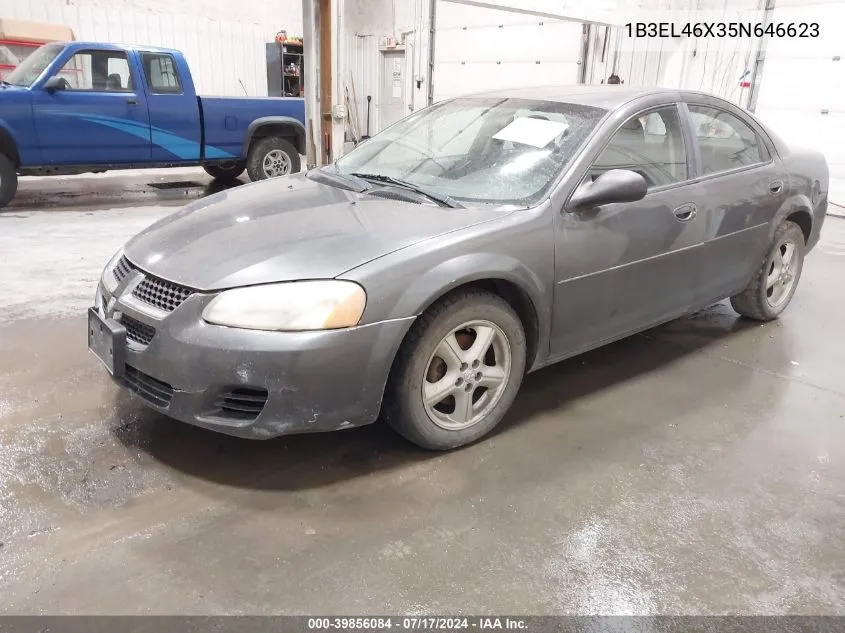 2005 Dodge Stratus Sdn Sxt VIN: 1B3EL46X35N646623 Lot: 39856084