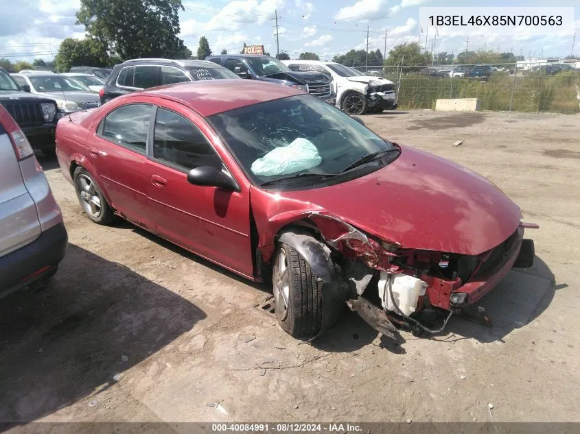 2005 Dodge Stratus Sxt VIN: 1B3EL46X85N700563 Lot: 40084991