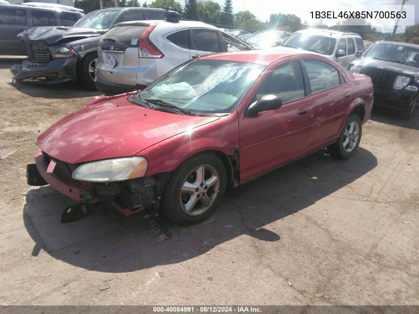 2005 Dodge Stratus Sxt VIN: 1B3EL46X85N700563 Lot: 40084991