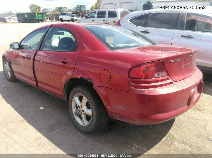 2005 Dodge Stratus Sxt VIN: 1B3EL46X85N700563 Lot: 40084991