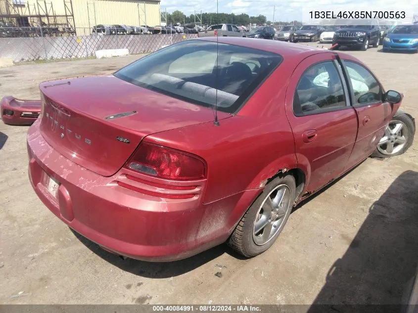 2005 Dodge Stratus Sxt VIN: 1B3EL46X85N700563 Lot: 40084991