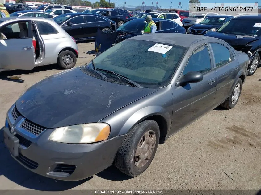 2005 Dodge Stratus Sxt VIN: 1B3EL46T65N612477 Lot: 40121592