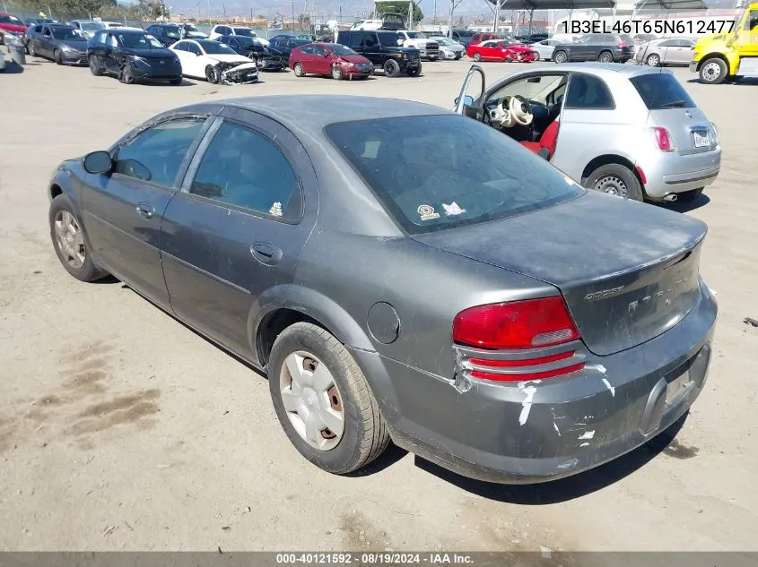 2005 Dodge Stratus Sxt VIN: 1B3EL46T65N612477 Lot: 40121592