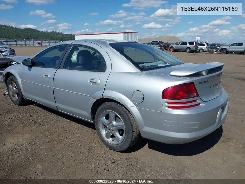 1B3EL46X26N115169 2006 Dodge Stratus Sxt