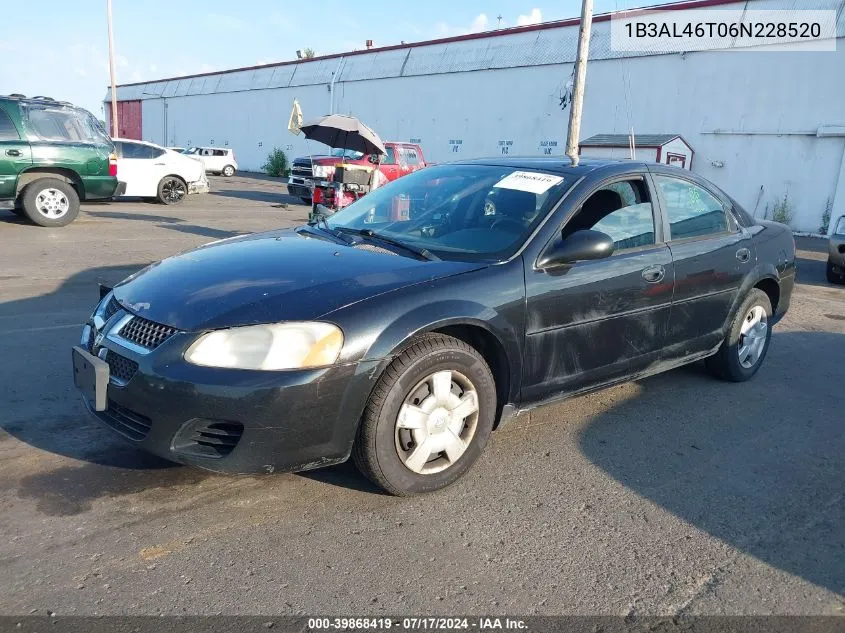 2006 Dodge Stratus Sxt VIN: 1B3AL46T06N228520 Lot: 39868419