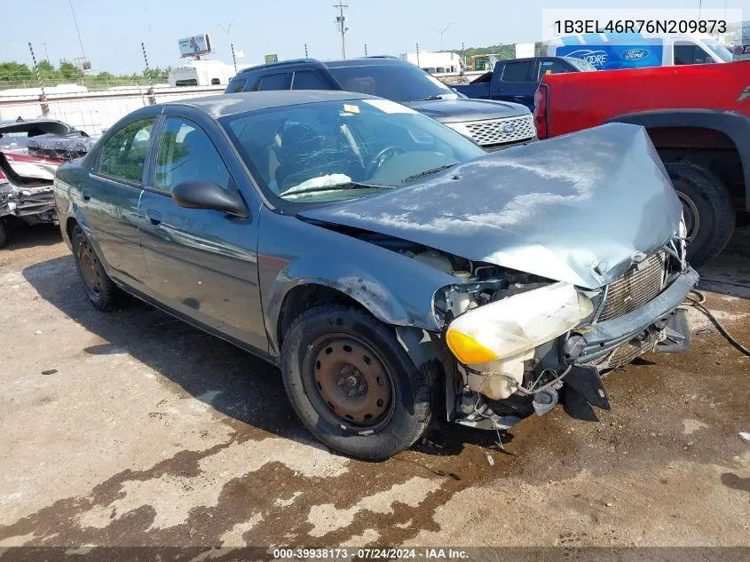 2006 Dodge Stratus Sxt VIN: 1B3EL46R76N209873 Lot: 39938173