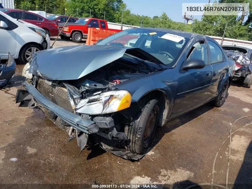 2006 Dodge Stratus Sxt VIN: 1B3EL46R76N209873 Lot: 39938173