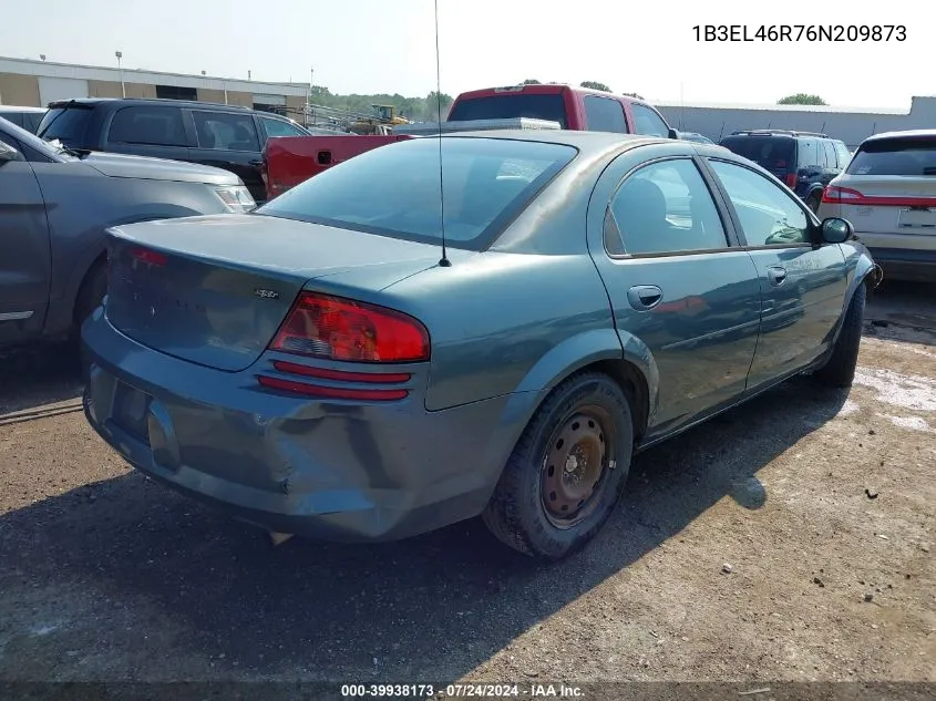 2006 Dodge Stratus Sxt VIN: 1B3EL46R76N209873 Lot: 39938173