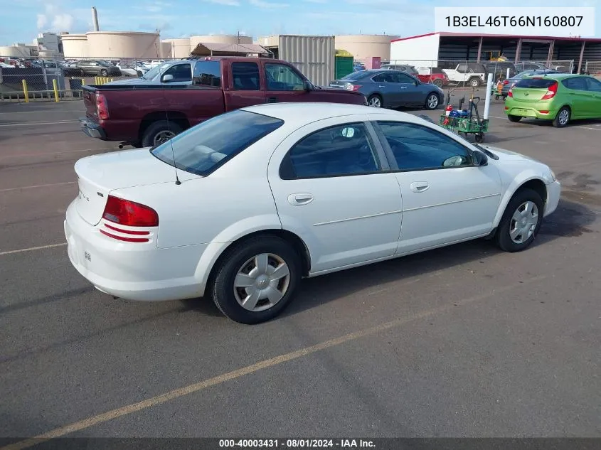 1B3EL46T66N160807 2006 Dodge Stratus Sxt